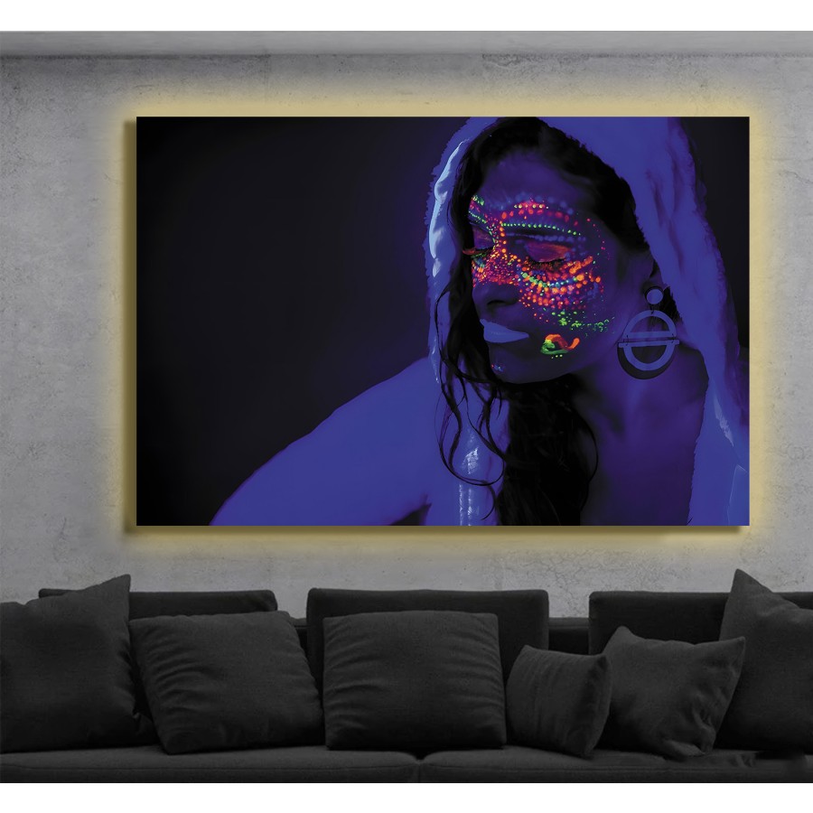 Led Işıklı Kanvas Tablo, 3d Dekoratif Baskılı Tablo Yapay Zeka Destekli Modern Tasarımlar 415