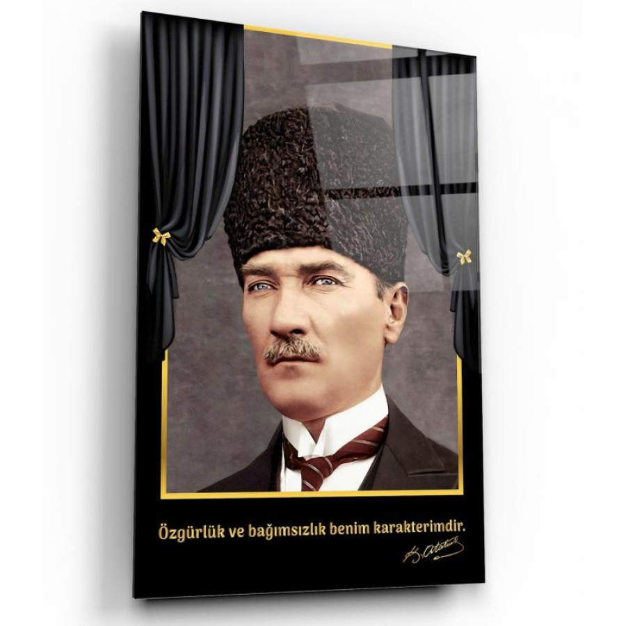 Atatürk Cam Tablo | Hediyelik, Dekoratif, Ofis, Mutfak