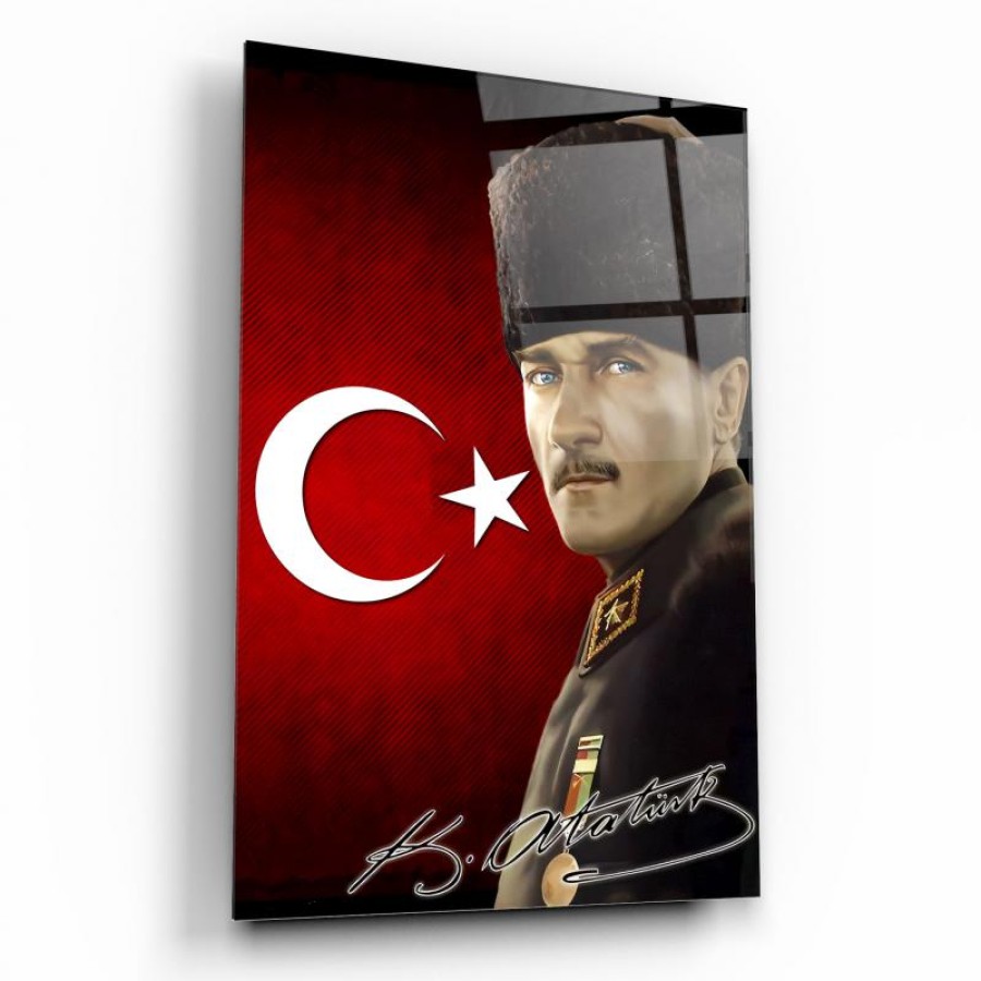 Atatürk Cam Tablo | Hediyelik, Dekoratif, Ofis, Mutfak