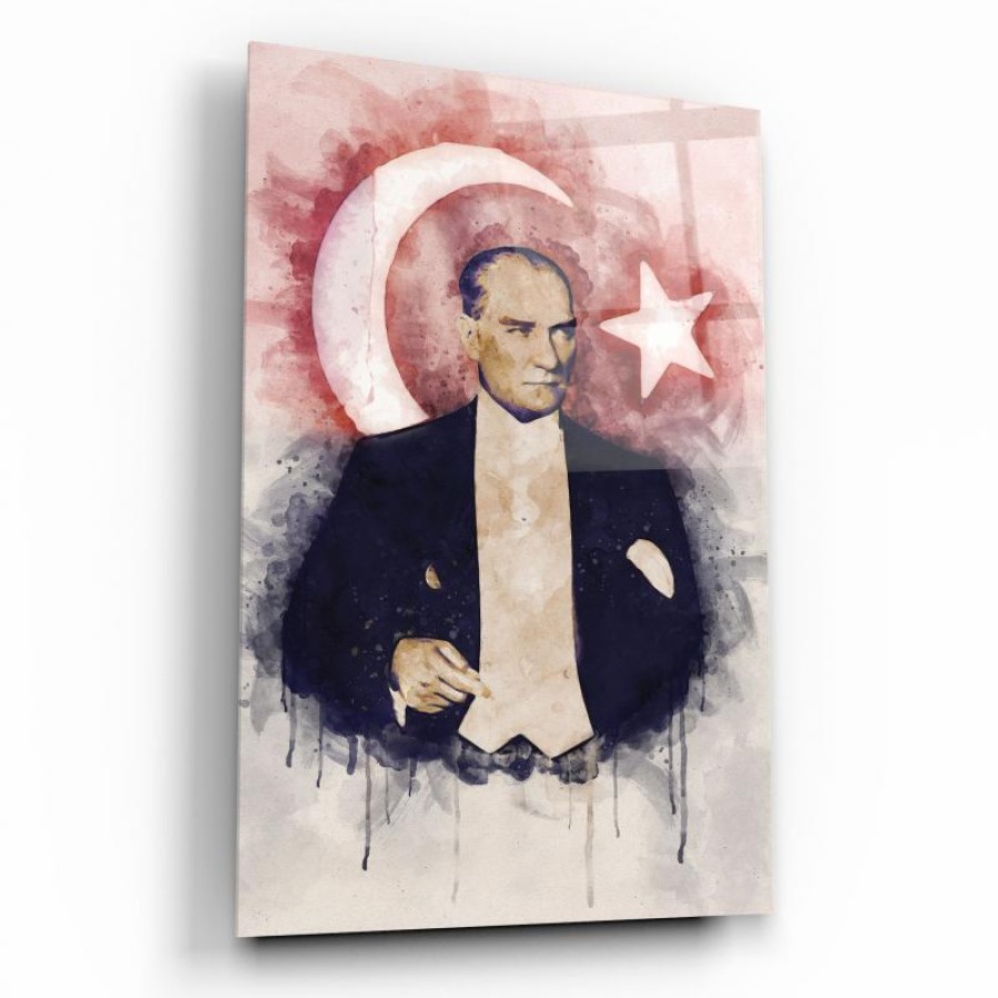 Atatürk Cam Tablo | Hediyelik, Dekoratif, Ofis, Mutfak