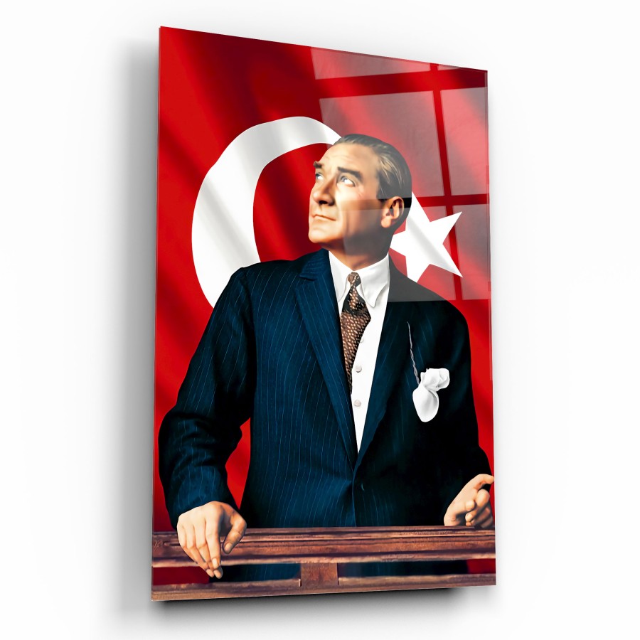 Atatürk Cam Tablo | Hediyelik, Dekoratif, Ofis, Mutfak