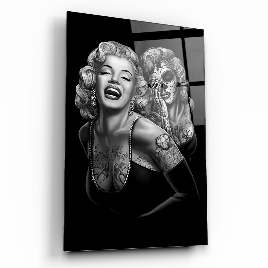 Marilyn Monroe Cam Tablo | Hediyelik, Dekoratif, Ofis, Mutfak