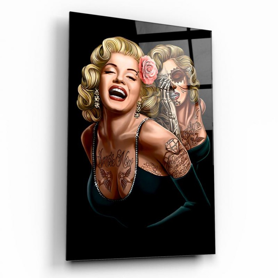 Marilyn Monroe Cam Tablo | Hediyelik, Dekoratif, Ofis, Mutfak