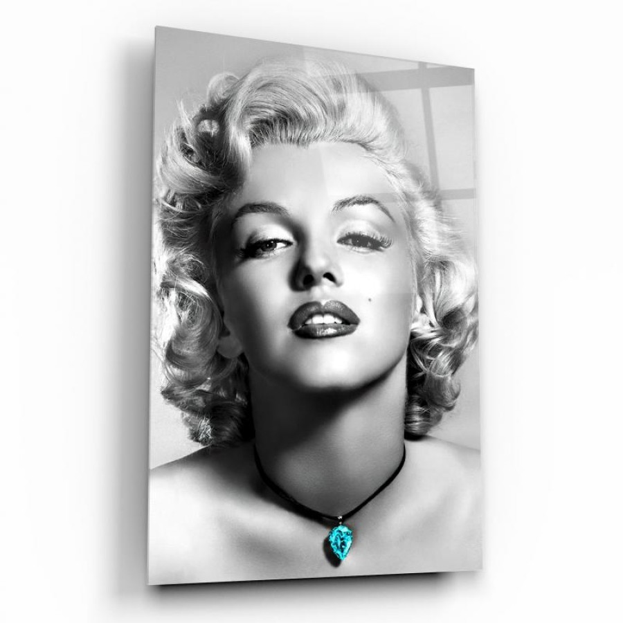 Marilyn Monroe Cam Tablo | Hediyelik, Dekoratif, Ofis, Mutfak