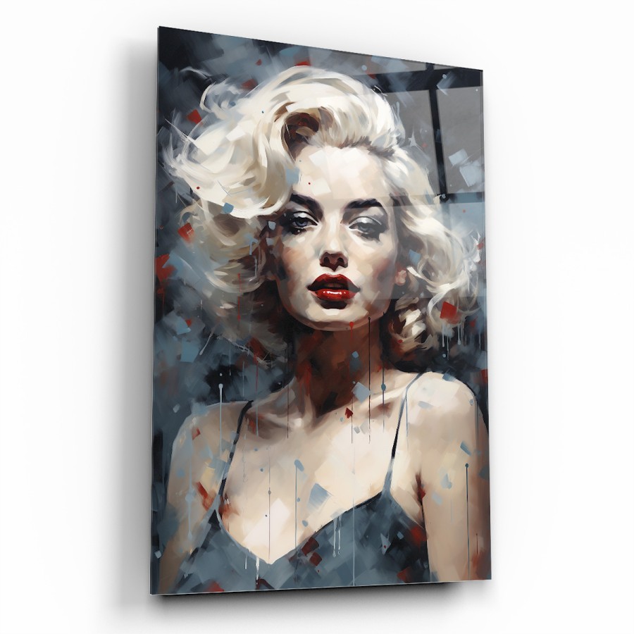 Marilyn Monroe Cam Tablo | Hediyelik, Dekoratif, Ofis, Mutfak