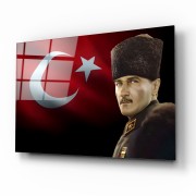 Atatürk Cam Tablo | Hediyelik, Dekoratif, Ofis, Mutfak