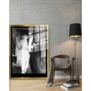 Yapay Zeka ile Yenilenmiş Atatürk Fotoğrafları Siyah Beyaz Cam Tablo, 3d Dekoratif BaskıDik 81