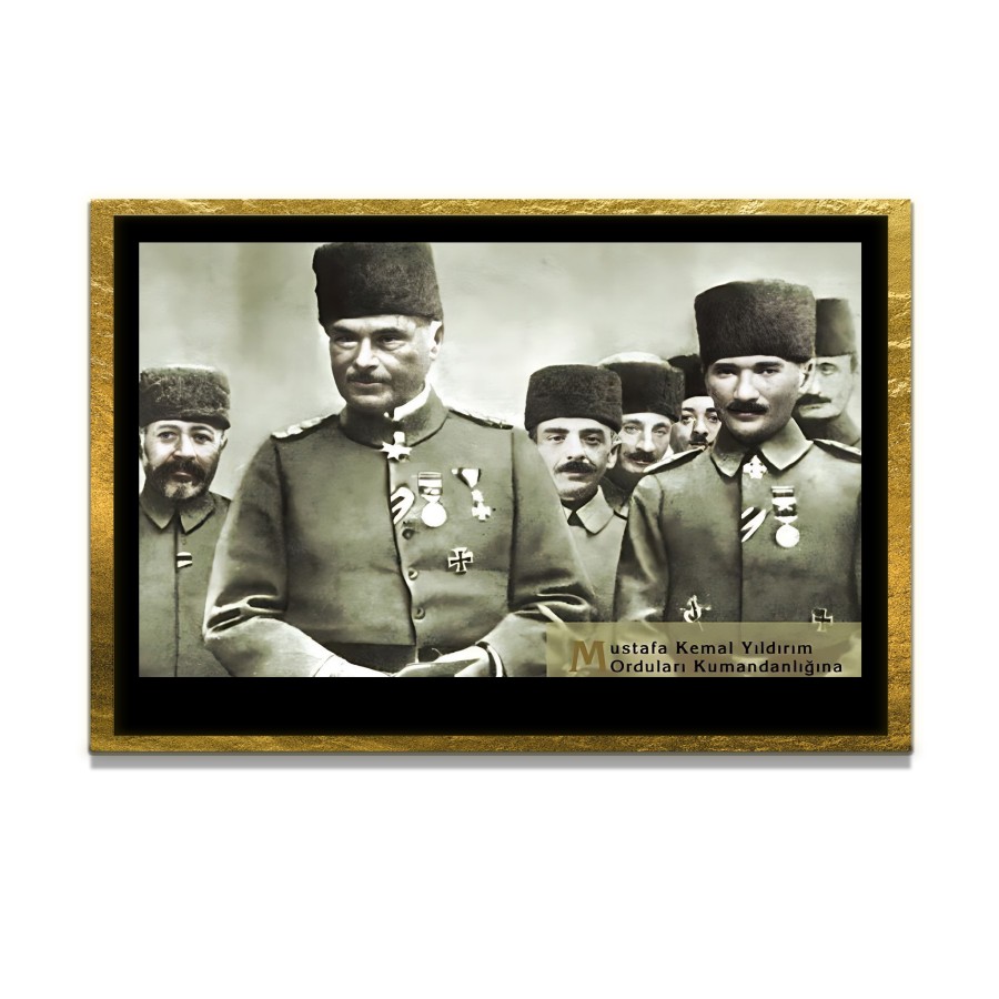 Yapay Zeka ile Yenilenmiş Atatürk Fotoğrafları Siyah Beyaz Cam Tablo, 3d Dekoratif Baskı 408