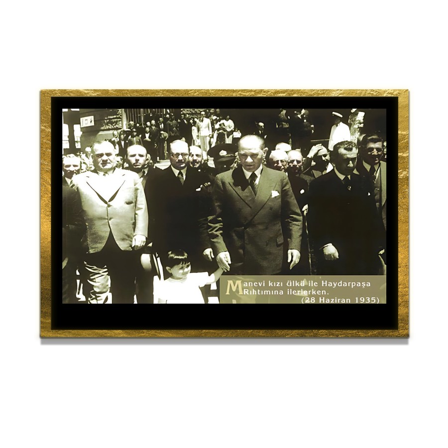 Yapay Zeka ile Yenilenmiş Atatürk Fotoğrafları Siyah Beyaz Cam Tablo, 3d Dekoratif Baskı 608