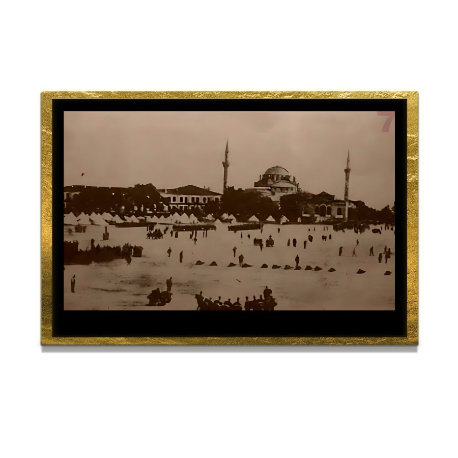 Yapay Zeka ile Yenilenmiş Atatürk Fotoğrafları Siyah Beyaz Cam Tablo, 3d Dekoratif Baskı 623