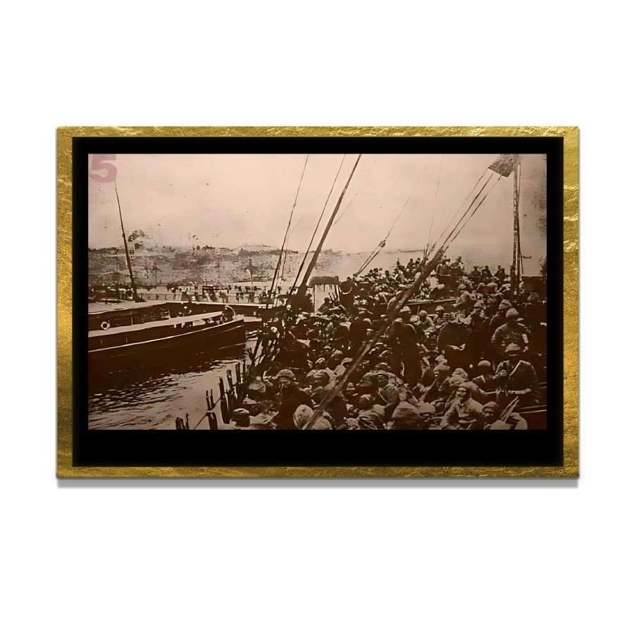 Yapay Zeka ile Yenilenmiş Atatürk Fotoğrafları Siyah Beyaz Cam Tablo, 3d Dekoratif Baskı 668