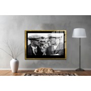 Yapay Zeka ile Yenilenmiş Atatürk Fotoğrafları Siyah Beyaz Cam Tablo, 3d Dekoratif Baskı 12