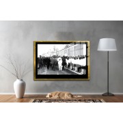 Yapay Zeka ile Yenilenmiş Atatürk Fotoğrafları Siyah Beyaz Cam Tablo, 3d Dekoratif Baskı 39