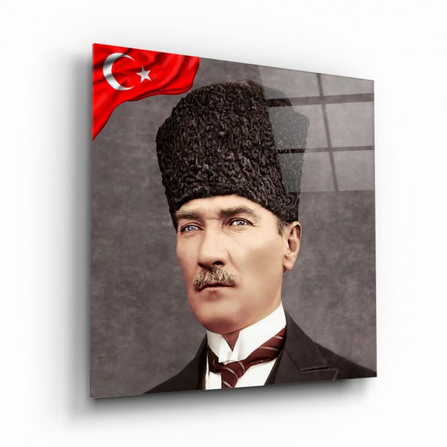 Atatürk Cam Tablo | Hediyelik, Dekoratif, Ofis, Mutfak