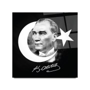 Atatürk Cam Tablo | Hediyelik, Dekoratif, Ofis, Mutfak