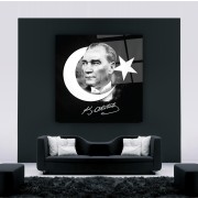 Atatürk Cam Tablo | Hediyelik, Dekoratif, Ofis, Mutfak