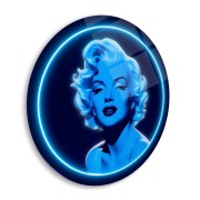 Neon Görünümlü Marilyn Monroe Cam Tablo | Hediyelik, Dekoratif, Ofis, Mutfak