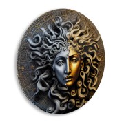 Medusa Yuvarlak Cam Tablo | Hediyelik, Dekoratif, Ofis, Mutfak