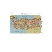 Eğitici - Öğretici Dünya ve Türkiye Haritası Çocuk Odası Duvar Sticker-60x105-3890