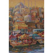 Duvar Örtüsü Eminönü Balıkçılar Yağlıboya Görünümlü Kanvas Duvar Halısı-4021