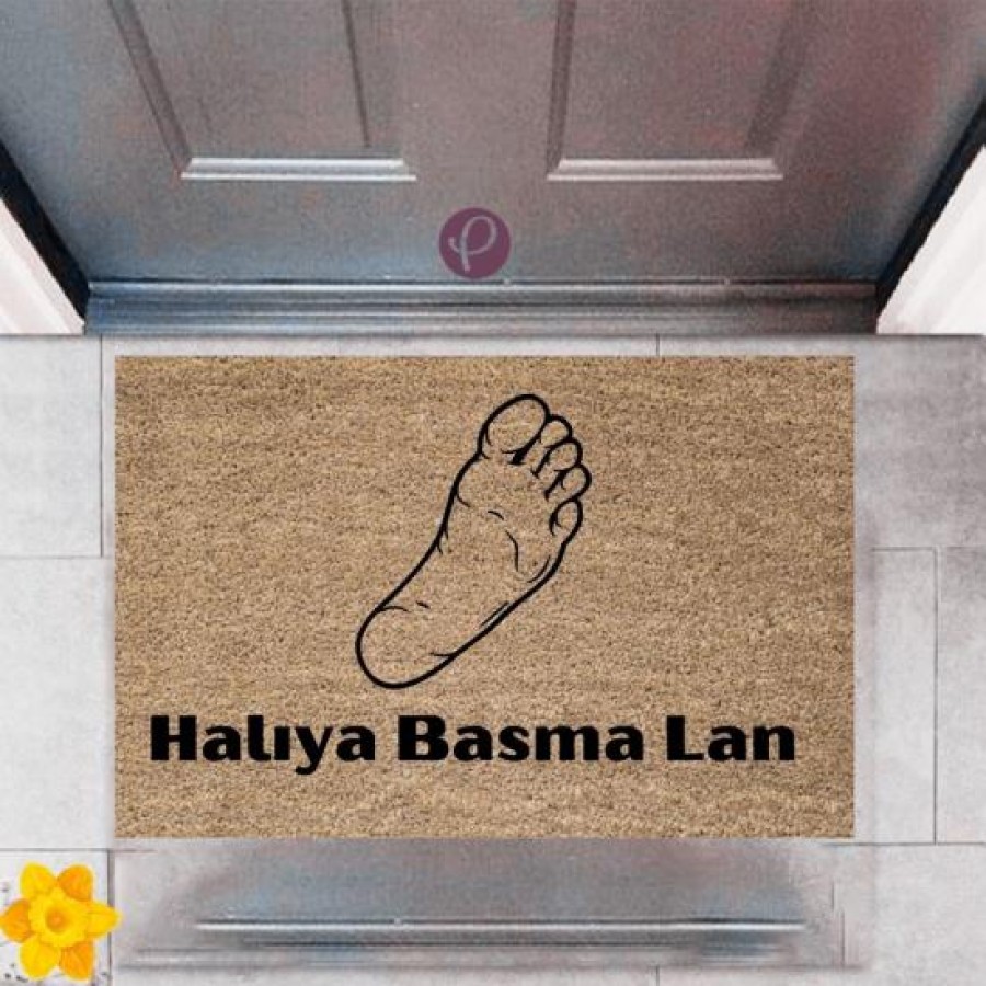 Kapı Önü Paspası Dekoratif Dijital Baskı Halıya Basma Lan P-2382