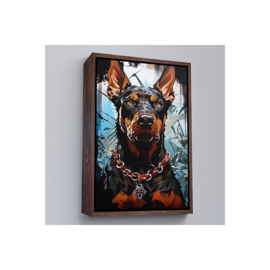 Çerçeveli Doberman Tablosu-7828