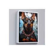 Çerçeveli Doberman Tablosu-7828