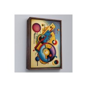 Çerçeveli Kandinsky Tablosu Minimal Soyut Tablo-7826