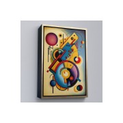 Çerçeveli Kandinsky Tablosu Minimal Soyut Tablo-7826