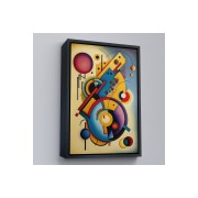 Çerçeveli Kandinsky Tablosu Minimal Soyut Tablo-7826