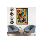 Çerçeveli Kandinsky Tablosu Minimal Soyut Tablo-7826