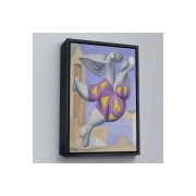 Çerçeveli Pablo Picasso - Plaj Topu İle Yıkanıyor Tablosu - Pablo Picasso Bather With Beachball-8076