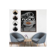 Çerçeveli Fuck You Kadın Tablo-7735