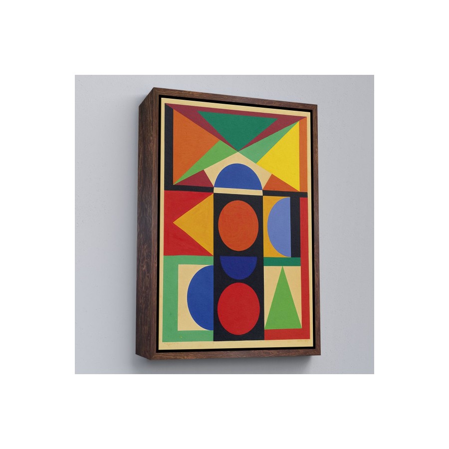 Çerçeveli Auguste Herbin - Mücevher Tablosu - Bijou-8080