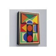 Çerçeveli Auguste Herbin - Mücevher Tablosu - Bijou-8080