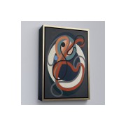 Çerçeveli Auguste Herbin - Soyut Sanat Tablosu-8098