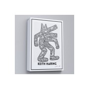 Çerçeveli Keith Haring - Köpek Tablosu - Dog-8047