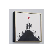 Çerçeveli Bansky Kids On Guns - Silahlı Çocuklar Tablosu-8336