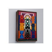 Çerçeveli Auguste Herbin - Kompozisyon Tablosu-8093