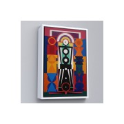 Çerçeveli Auguste Herbin - Kompozisyon Tablosu-8093