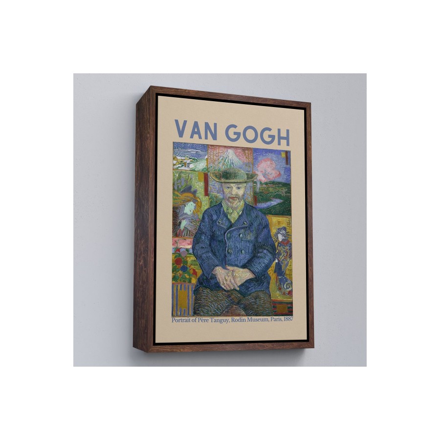 Çerçeveli Vincent Van Gogh - Bildnis'İn Babası Tanguy Tablo-8050