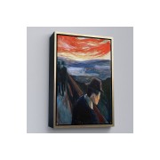 Çerçeveli Edvard Munch - Çaresizlik Tablosu - Despair-8108