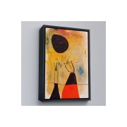 Çerçeveli Joan Miro - Deux Şahsiyetler Tablosu-8110