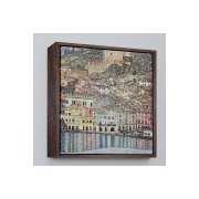 Çerçeveli Gustav Klimt Garda Denizi Tablosu - Malcesine Am Gardasee-8344