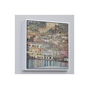 Çerçeveli Gustav Klimt Garda Denizi Tablosu - Malcesine Am Gardasee-8344