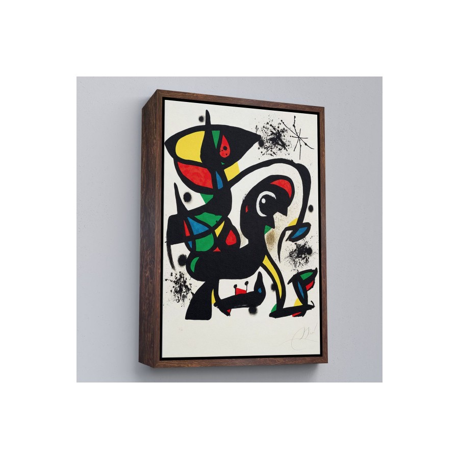 Çerçeveli Joan Miro - Acıtmadan Vurun Tablosu-8096