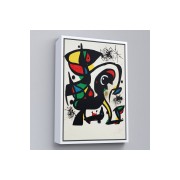 Çerçeveli Joan Miro - Acıtmadan Vurun Tablosu-8096