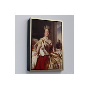 Çerçeveli Franz Xaver Winterhalter - Kraliçe Victoria Tablosu - Queen Victoria-8038