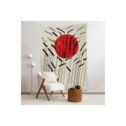 Alexander Calder - Kızıl Güneş ve Uzun Otlar Duvar Örtüsü - Cattails with Red Sun-8090