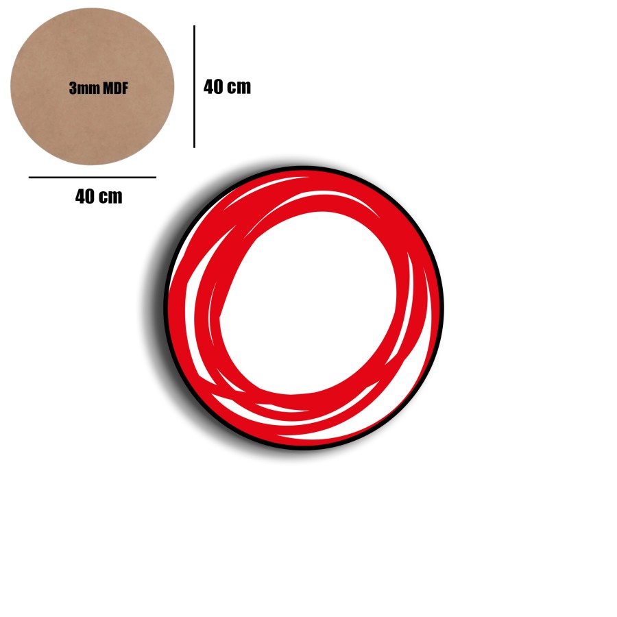 Amerikan Servis, MDF Supla Takımı 6 Adet (6'lı Takım) Dijital Baskı Yuvarkak -116